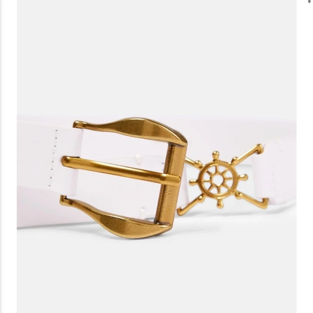 NEW NWT Zimmerman Nautical leather belt M/L